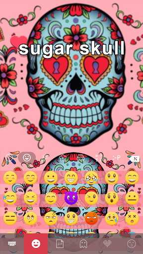 Sugar Skull Keyboard Theme