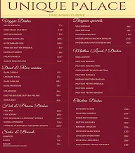 Unique Palace menu 3