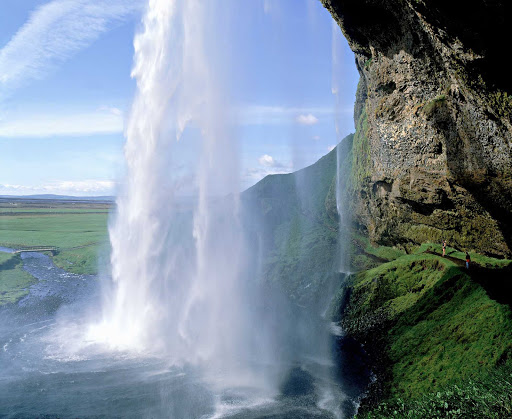 Seljalandsfoss is a popular waterfall on the south coast of Iceland.