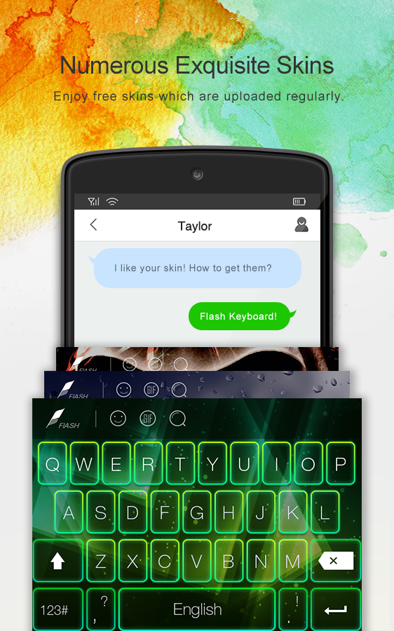   Flash Keyboard - Emojis & More- 스크린샷 