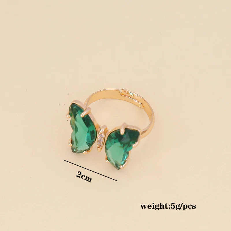 Title 1, Zircon Butterfly Adjustable Ring For Women. Del...