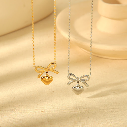 Title 3, Love Pendant Necklace 18K Gold Stainless Steel ...