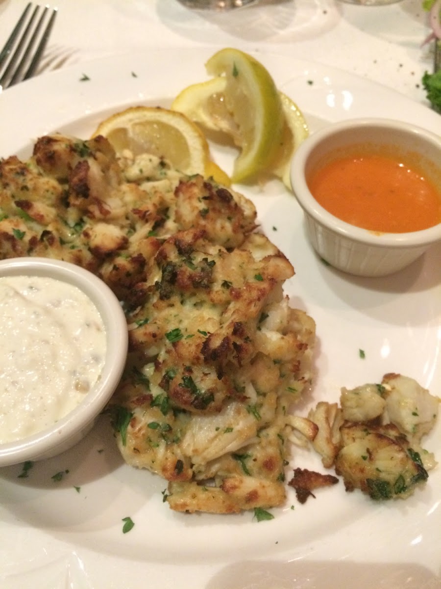 Two gf crab cakes