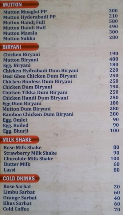 Vaibhav Restaurant menu 