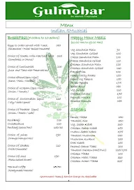 Gulmohar Restaurant menu 1