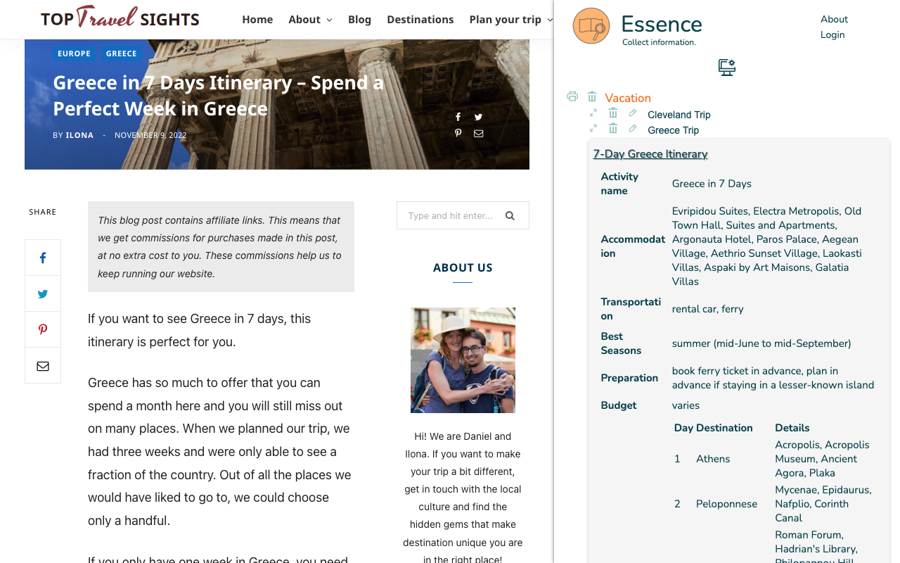 Essence - distill and collect information Preview image 4