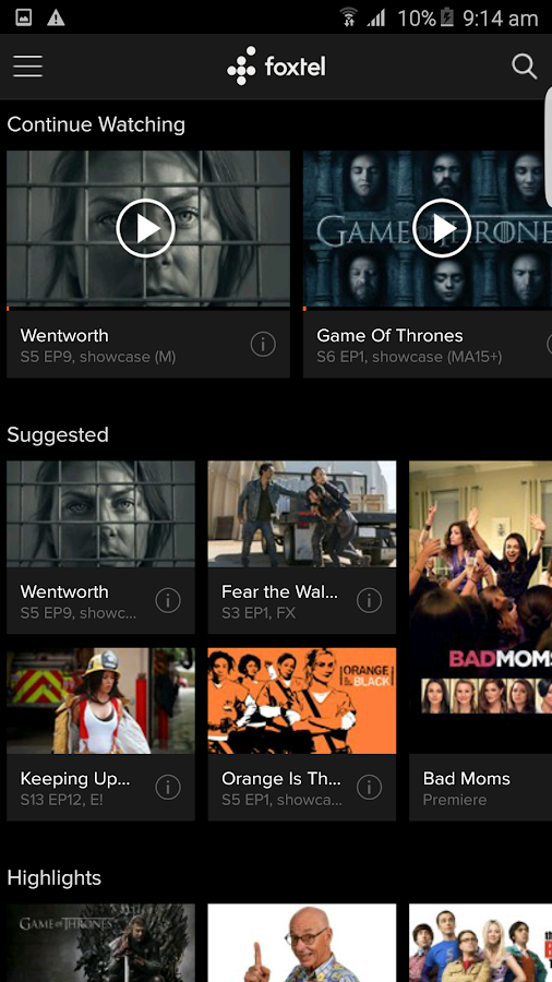 Foxtel Android Apps on Google Play