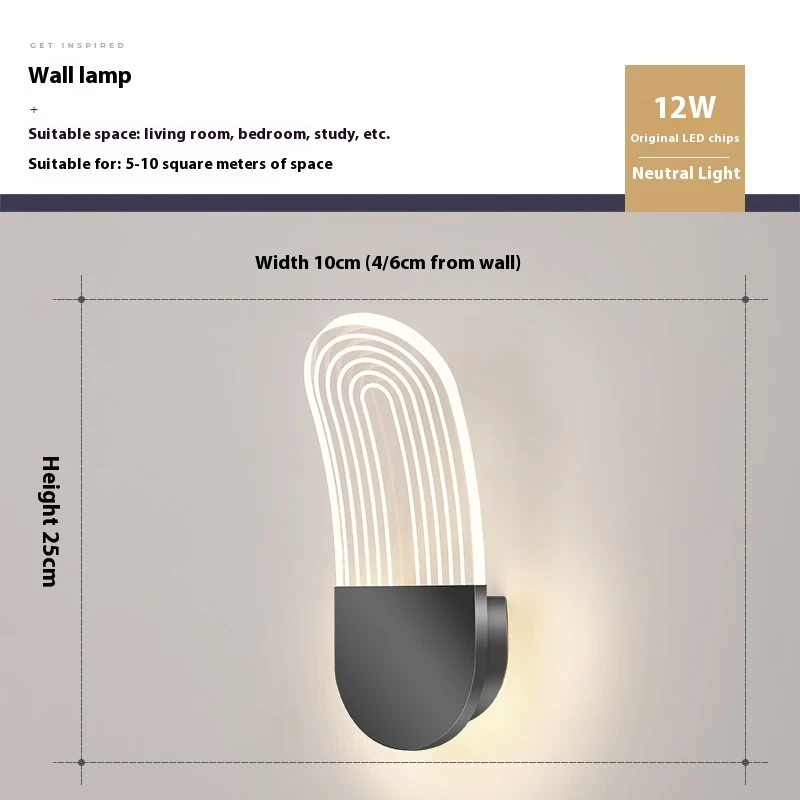 Bedside Creative TV Background Wall Cozy Bedroom Wall Lamp