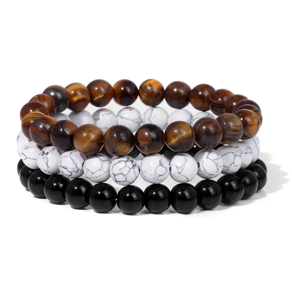 Herenarmband met natuurstenen kralen. Stijlvol en duurzaam. Een perfecte accessoire voor elke man. Voegt karakter toe aan je outfit.
