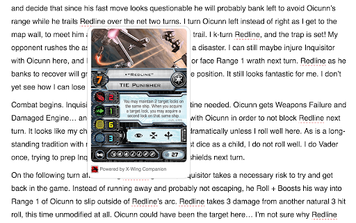 questionable probably Redline Redline, opponent Inquisitor position. begins. Weapons Damaged Engine... standing following necessary unmodified Redline 