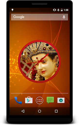 Durga Clock Live Wallpaper