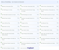 GetAWay - Ice Creams & Desserts menu 1