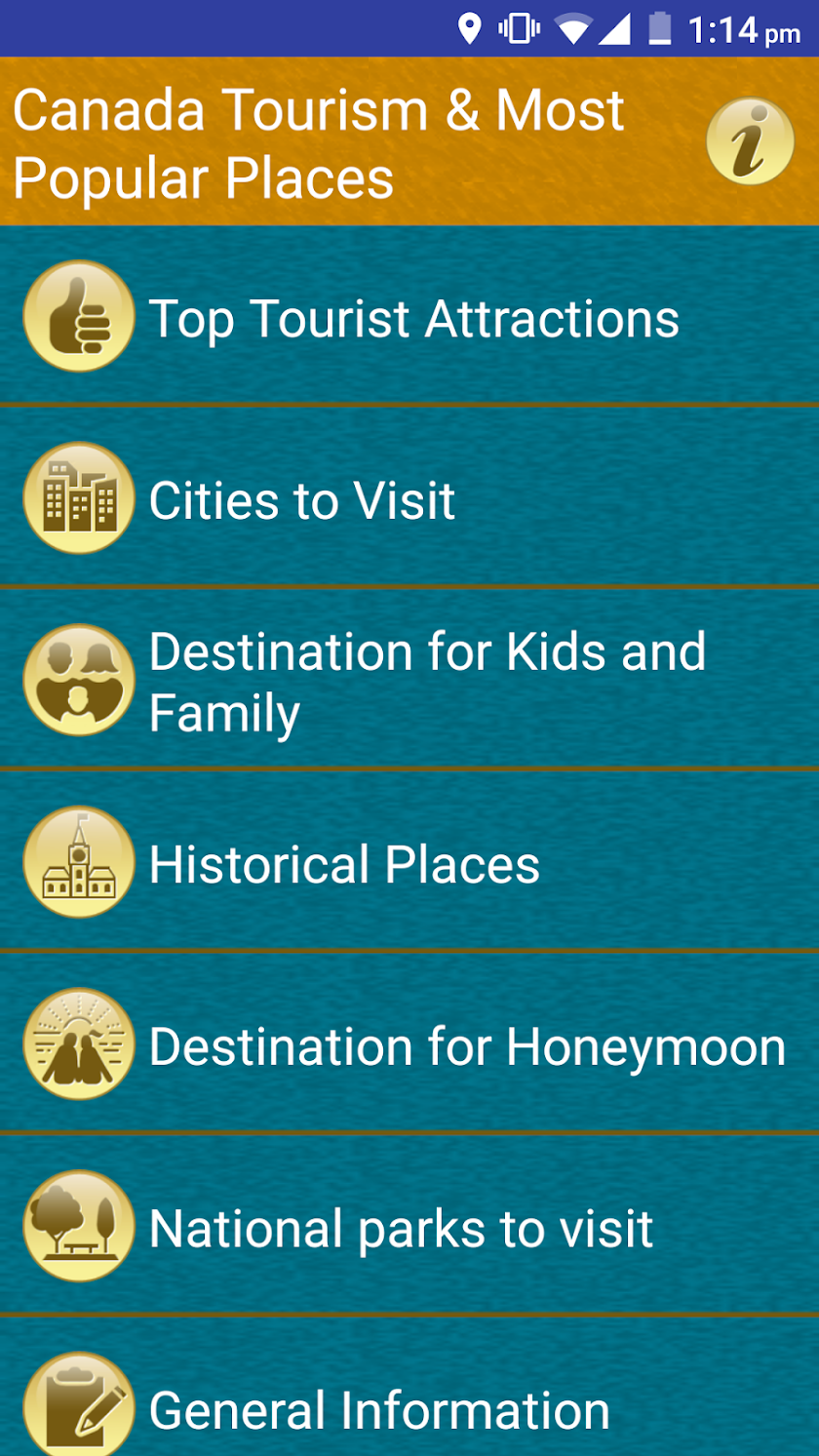 Canada Popular Tourist Places Screen 1