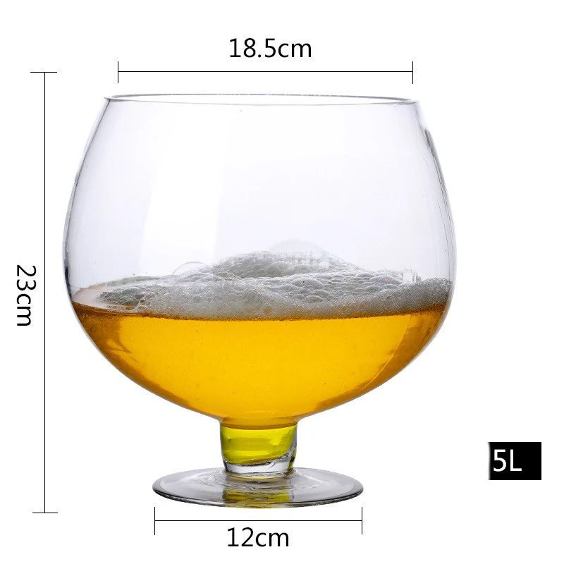 Creative Glass Large Capacity Beer Mug Huge Enjoy your favorite beer in abundance with this giant and stylish glass, per