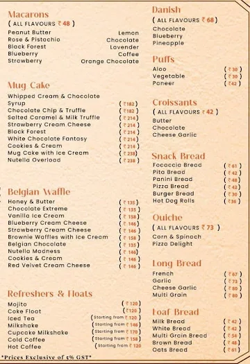 7th Heaven menu 