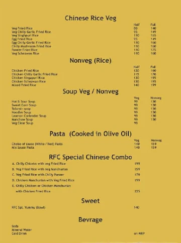 Royal Food Corner menu 