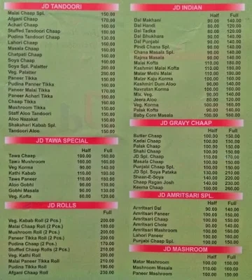 Jd Chaap Grill menu 