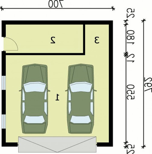 G61 - Rzut garażu