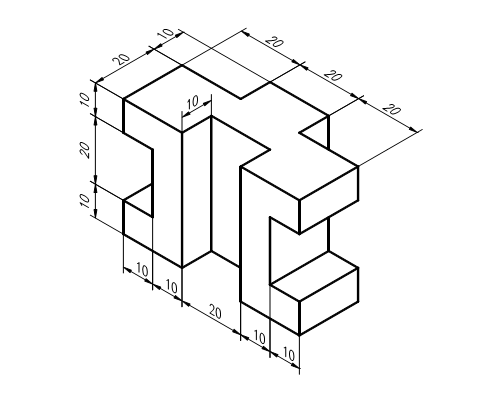 Resultado de imagen de figuras en perspectiva acotadas