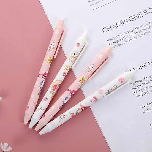 Title 4, Push-type Black Pen 0.5 Signature Pen Push-type...