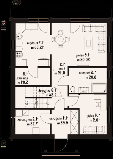 Grochowice 77 dw - Rzut parteru