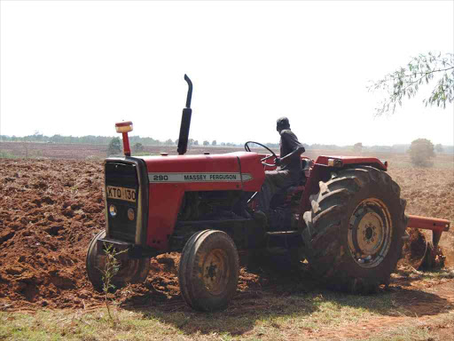 A farmer ploughing land in Eldoret ready for the planting season Media - Image - Photo Desk Date: Feb 05 2014