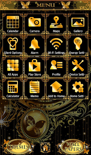 Gold Wallpaper Gothic Butterflies Theme 1.0.0 Windows u7528 2