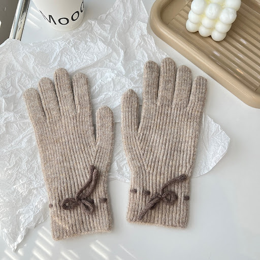 Title 11, Autumn And Winter New Bow Pure Color Warm Keepi...