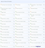Times Of Paratha menu 1