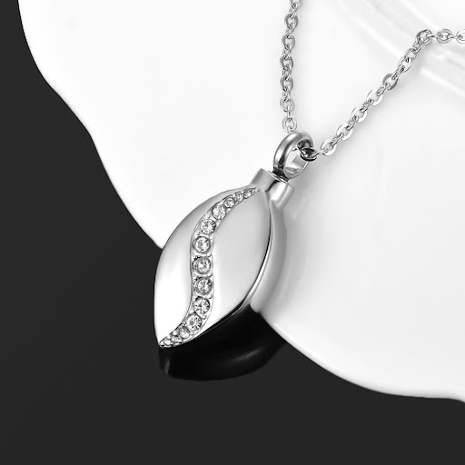 Title 2, Stainless Steel Minimalistic Water Drops Diamon...