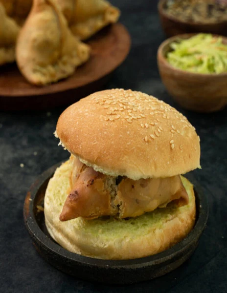 Chicken Keema Bun Samosa