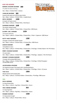 Bunnies Burger menu 1