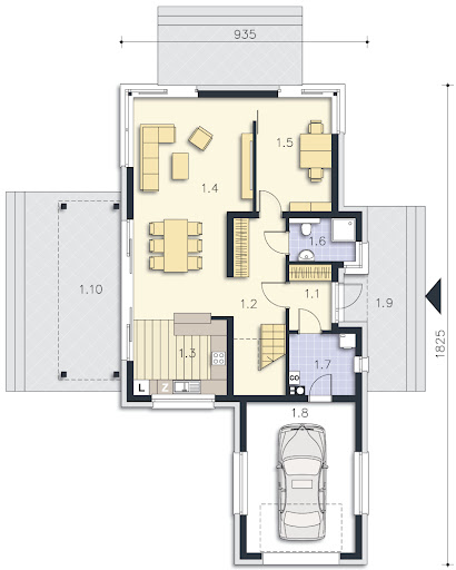 Rejkiawik DCP403 - Rzut parteru