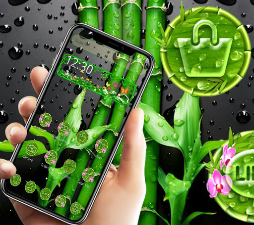 Bamboo Water Drops Launcher Theme ?
