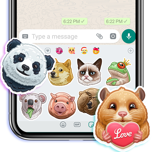 Funny Animal Stickers - Add to Chats App Free