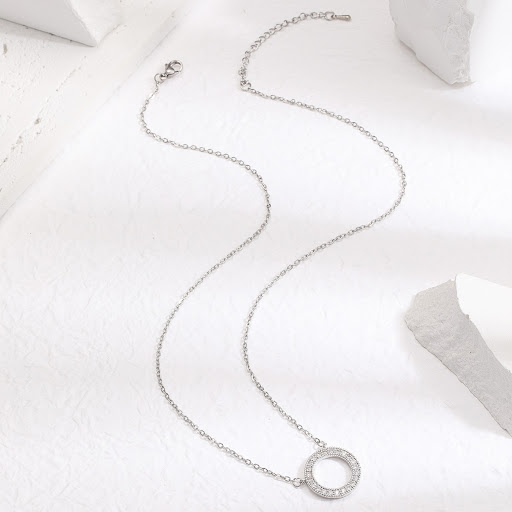 Title 4, Simple Copper Inlaid Zircon Clavicle Chain for ...
