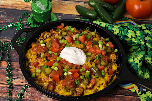 Irish Nachos ready to enjoy.