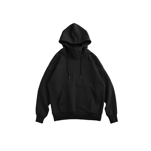 Title 7, Stand-up collar oversize drop shoulder hoodie