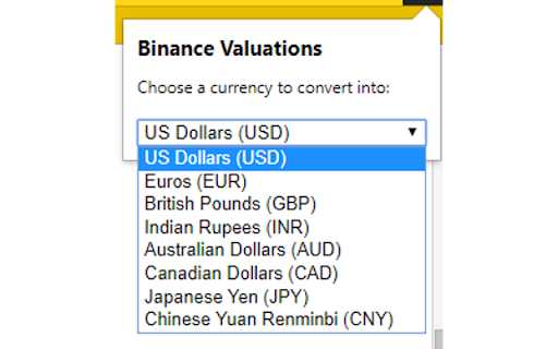 Binance Valuations