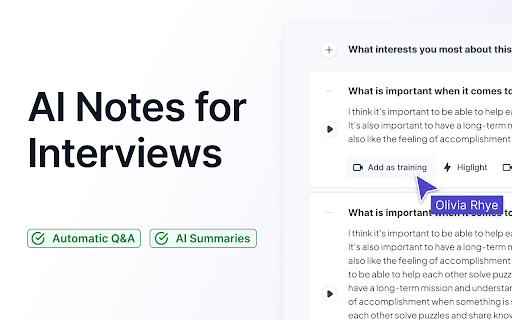 Aspect - AI Notes For Interviews & Recruiters