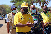 ANC president Cyril Ramaphosa campaigns in Tshwane on October 15 2021.