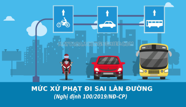 Các mức xử phạt khi đi sai làn đường