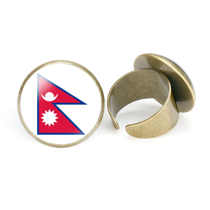 Title 17, Anillo Abierto Vintage con Banderas Nacionales ...
