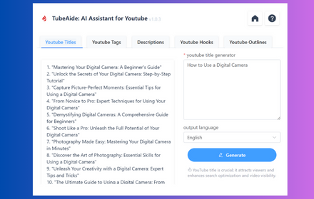 Free Ai Youtube Video Title Generator small promo image