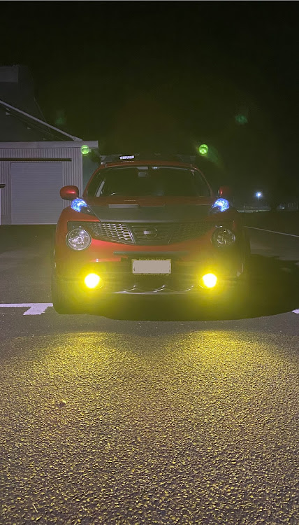 ジュークのドライブ・西米良・いい日産の日・ワイトレ装着・フォグランプ交換に関するカスタム事例の投稿画像3枚目