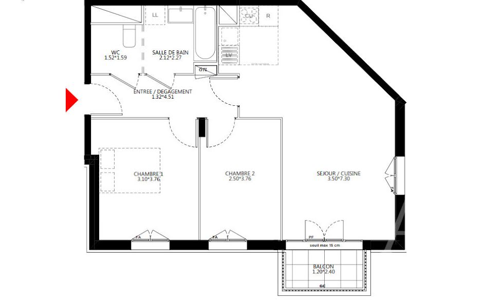 Vente appartement 3 pièces 60.94 m² à Bondy (93140), 278 700 €