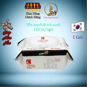 (Bibistore) Khăn Ướt Gia Đình Choice L Lotte Hương Yến Mạch Trà Xanh 120 Miếng