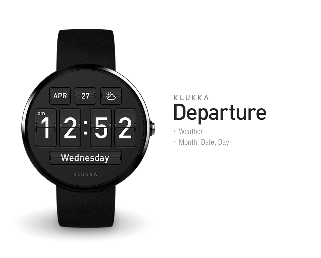 Android application Departure Watchface by Klukka screenshort