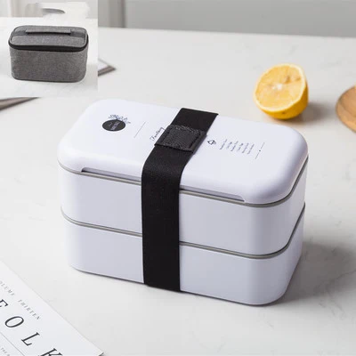 Title 6, Dubbellaagse lunchbox van plastic, grote capaci...