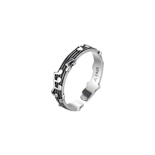 Title 6, Music Note Ring for Women, Fashion Personality....